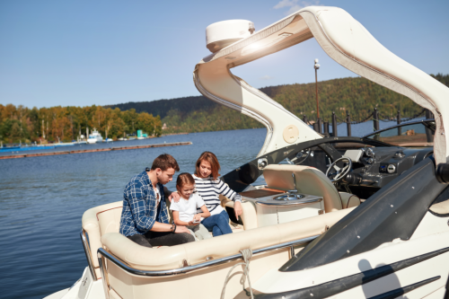 Enjoy family time with entertainment on your boat at the lake